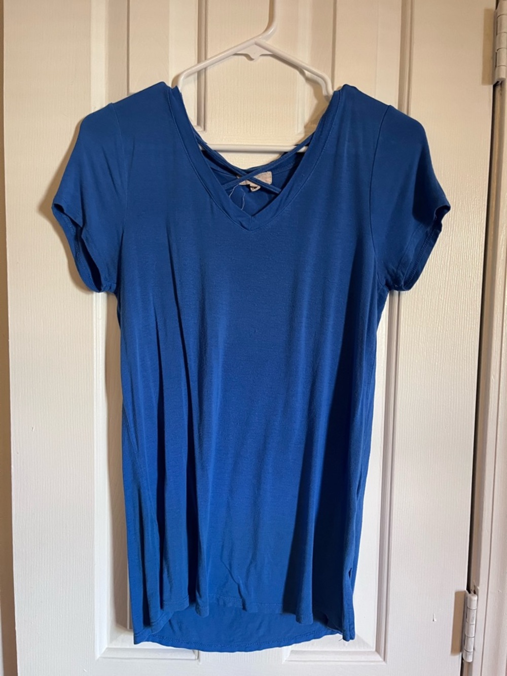 Blue Cupio Women’s Casual V-Neck Shirt Size S